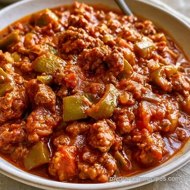 Dutch Oven American Goulash One-Pot Recipe Card