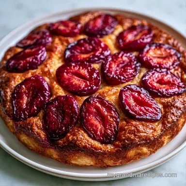Easy Plum Cake with Oil: Moist Baked Recipe Card