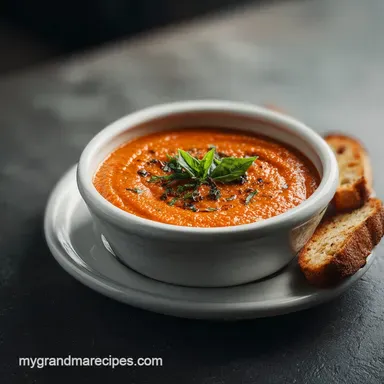 Fire Roasted Tomato Soup Recipe in 30 Minutes Recipe Card
