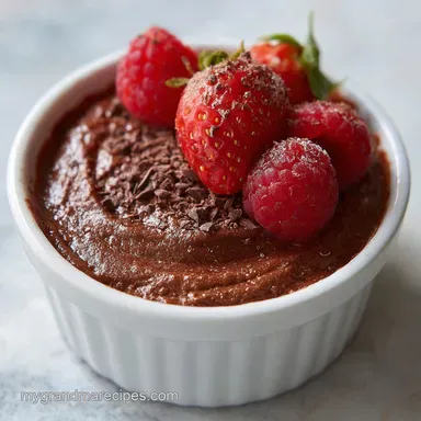 Chocolate Mousse for 4 Servings: Creamy and Fluffy Dessert Recipe Card