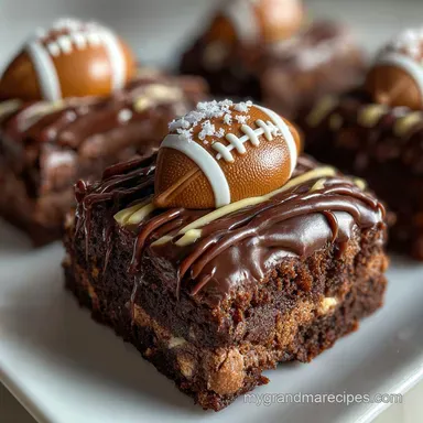 Frosted Football Brownie Football Themed Superbowl Dessert Ready in 30 Min Recipe Card