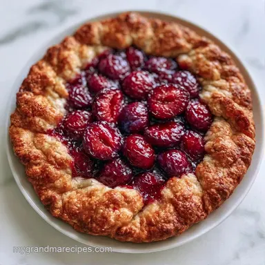 Fresh Plum Galette for 8 Servings Recipe Card