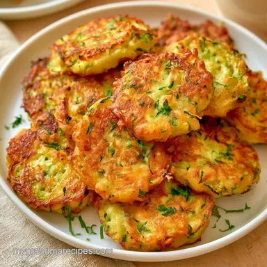 Zucchini Fritters with Almond Flour Recipe Card