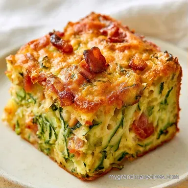 Zucchini Slice with Bacon Recipe Card