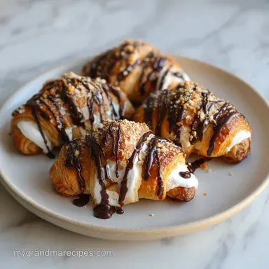 S'mores Crescent Rolls in 22 Minutes with Golden Pastry Recipe Card