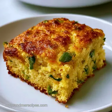 Hatch Chile Cornbread for 9 Squares Recipe Card