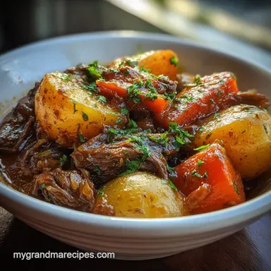 Hearty Lazy Day Crockpot Meal: Slow-Cooked Beef and Potatoes