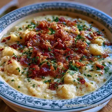 Hearty Potato Soup with Bacon Recipe Card