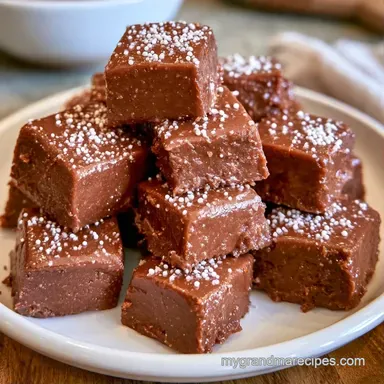 Chocolate Candy with White Sprinkles Recipe Card