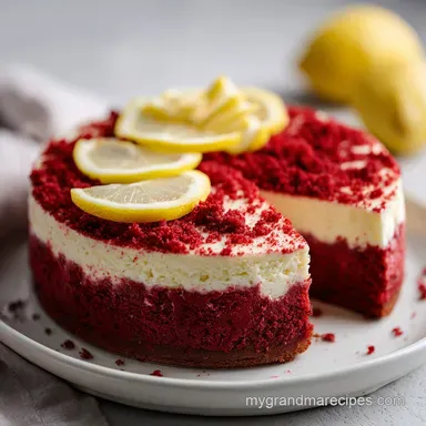 Red Velvet Cheesecake with Chocolate Wafer Crust in 100 Minutes Recipe Card