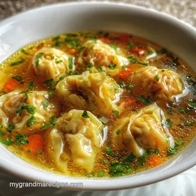 Wonton Soup Recipe for 6 Servings Recipe Card