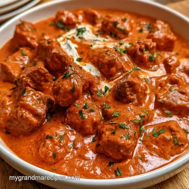 Hungarian Goulash with Sour Cream for 8 Recipe Card
