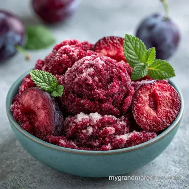 Indian Spiced Plum Granita in 15 Minutes Recipe Card