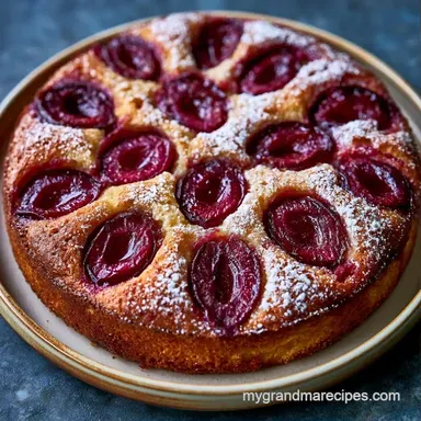 Italian Plum Cake with Almond Flour Recipe Card