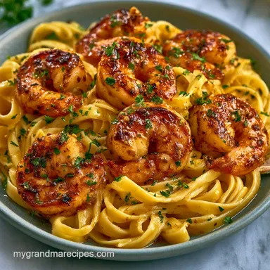 Jerk Shrimp Fettuccine in 30 Minutes