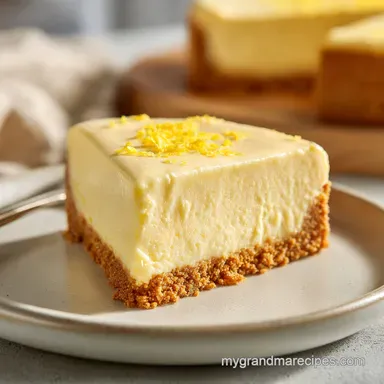 Lemon Icebox Cake with Graham Crackers Recipe Card