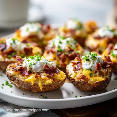 Loaded Potato Skins: Crispy Homemade Appetizer in 35 Minutes Recipe Card