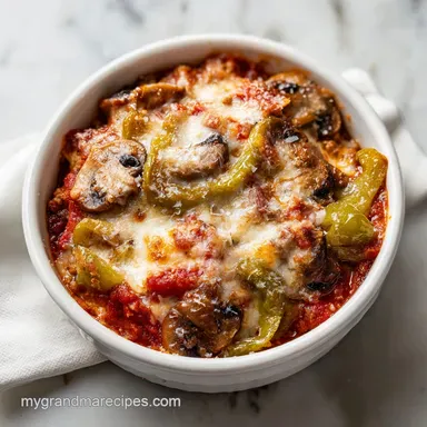 Low Carb Crustless Pizza Bowl in 20 Min Recipe Card