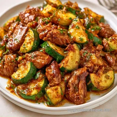 Zucchini Casserole with Ground Beef Recipe Card
