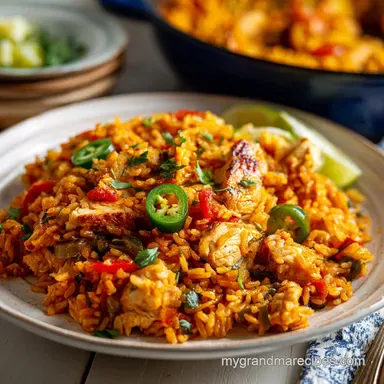 Mexican Chicken and Rice Skillet: 45 Min Recipe Card