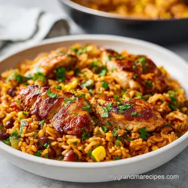 Mexican Chicken and Rice Skillet: 45 Min