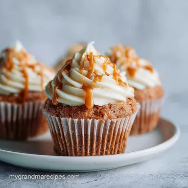 Caramel Apple Cupcakes in 42 Minutes with Gooey Apple Center Recipe Card