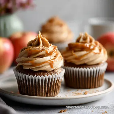 Caramel Apple Cupcakes in 42 Minutes with Gooey Apple Center