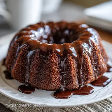 Nannys Chocolate Fudge Brownie Cake in 1 Hour Recipe Card