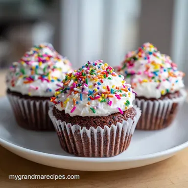Neapolitan Cupcakes for 12 Servings Recipe Card