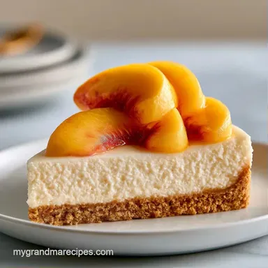 No Bake Peach Dessert for 8 Servings Recipe Card