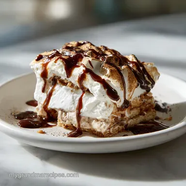 No Bake Smores Icebox Cake for 12 Servings Recipe Card