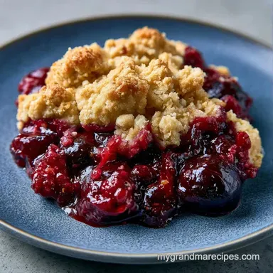 Plum Cobbler with Oats for 6 Servings Recipe Card