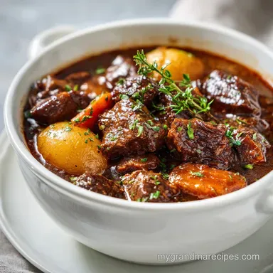 One Pot Classic Beef Stew: Tender Slow-Cooked Comfort Recipe Card