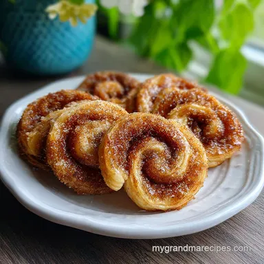 Palmiers a k a Elephant Ears Recipe with Cinnamon Sugar Crispy Baked Recipe Card