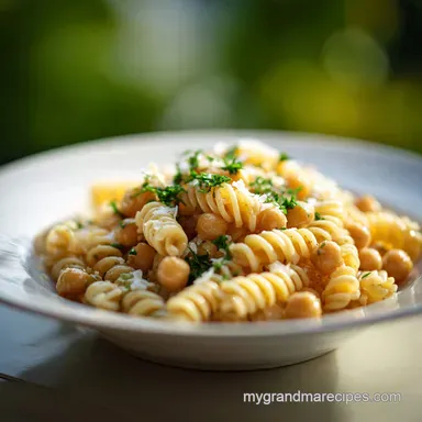 Cookbook Pasta w/ Chickpeas: 30-Minute Italian Recipe Recipe Card