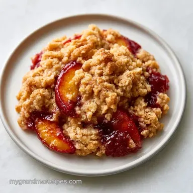 Peach Crisp with Oats in 50 Minutes Recipe Card