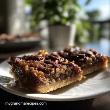 Pecan Pie Bars: Crispy Baked with Shortbread Crust Recipe Card