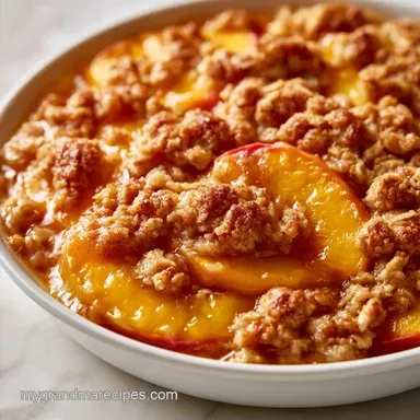Quick Peach Crisp Recipe for 8 Servings