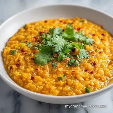 Red Lentil Dal in 40 Minutes Recipe Card