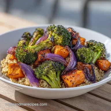 Roasted Vegetable Quinoa Bowl: Meal Prep Recipe Card