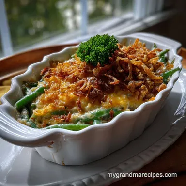 Green Bean Casserole From Scratch: Velvety Mushroom Velout&eacute; Recipe Card