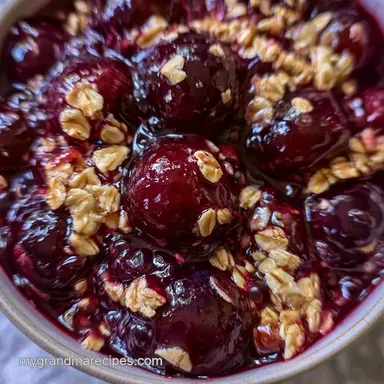 Plum Crisp with Oats for 8 Servings Recipe Card