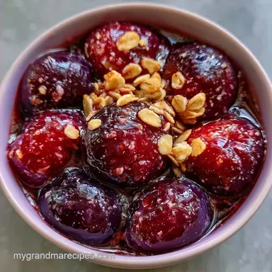 Plum Crisp with Oats for 8 Servings