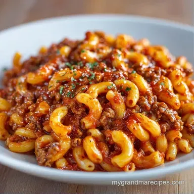 Beef and Macaroni in 30 Minutes Recipe Card