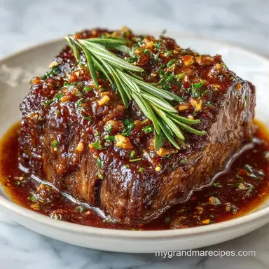 Slow Cooker Pot Roast for 8 Servings Recipe Card