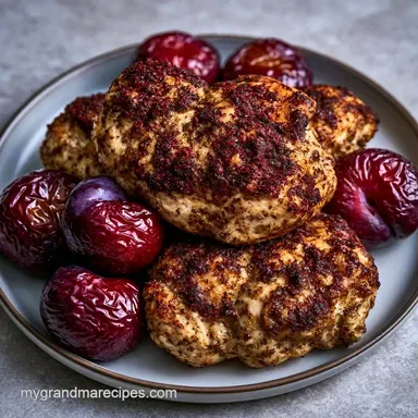 Sumac Chicken with Plums for 4 Servings Recipe Card