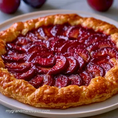 Summer Plum Tart with Puff Pastry Recipe Card