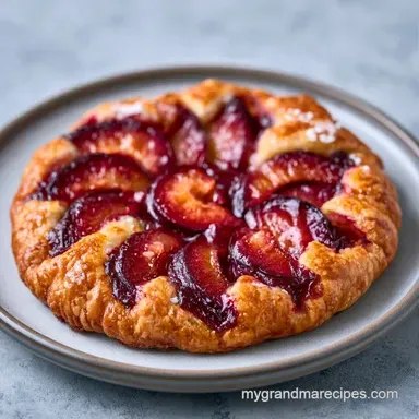 Sweet and Savory Plum Galette: Buttery Recipe Card