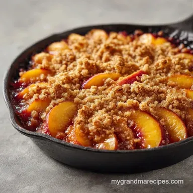 Peach Cobbler in Cast Iron Recipe Card