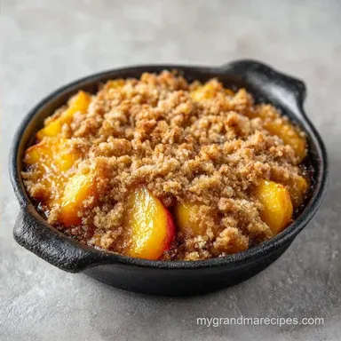 Peach Cobbler in Cast Iron